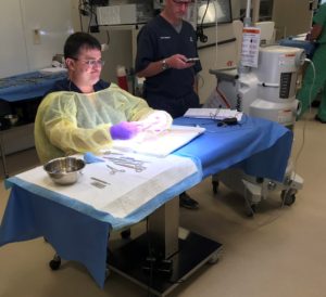 Dr. Michael Sughrue of OU Medicine acted as a proctor for the surgical innovations course on taking a connectomic approach to Glioma surgery.