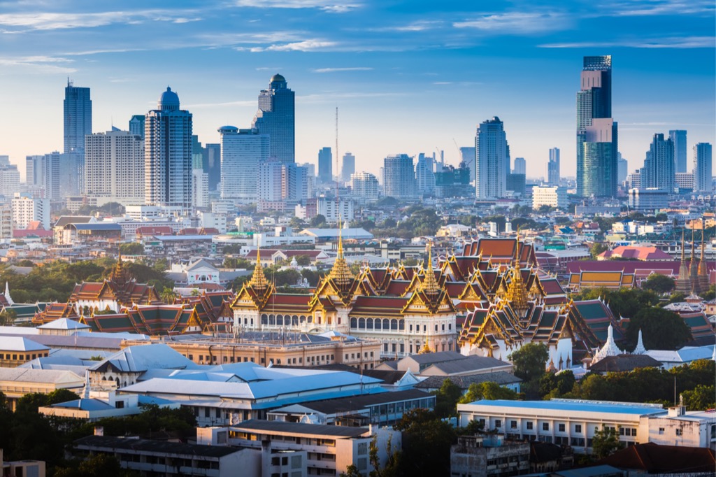 view of bangkok skyline of buildings