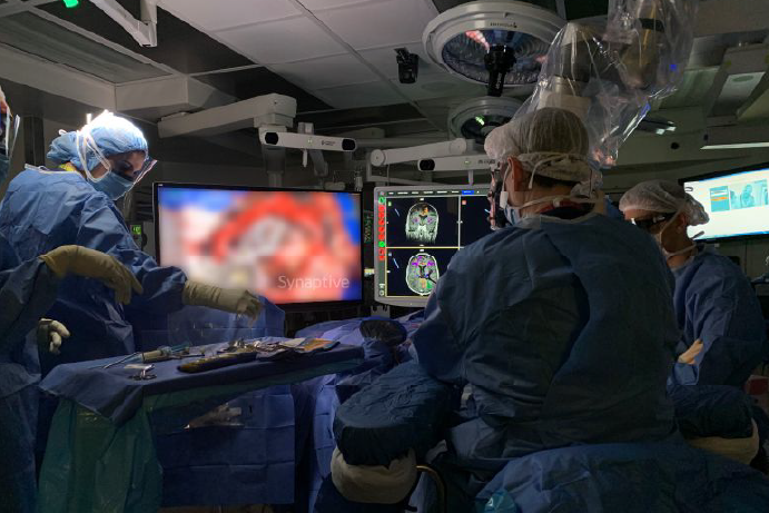 operating room during cranial surgery