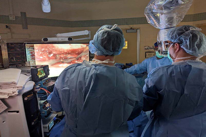 OR image of L5-S1 microdiscectomy with a Robotic Exoscope